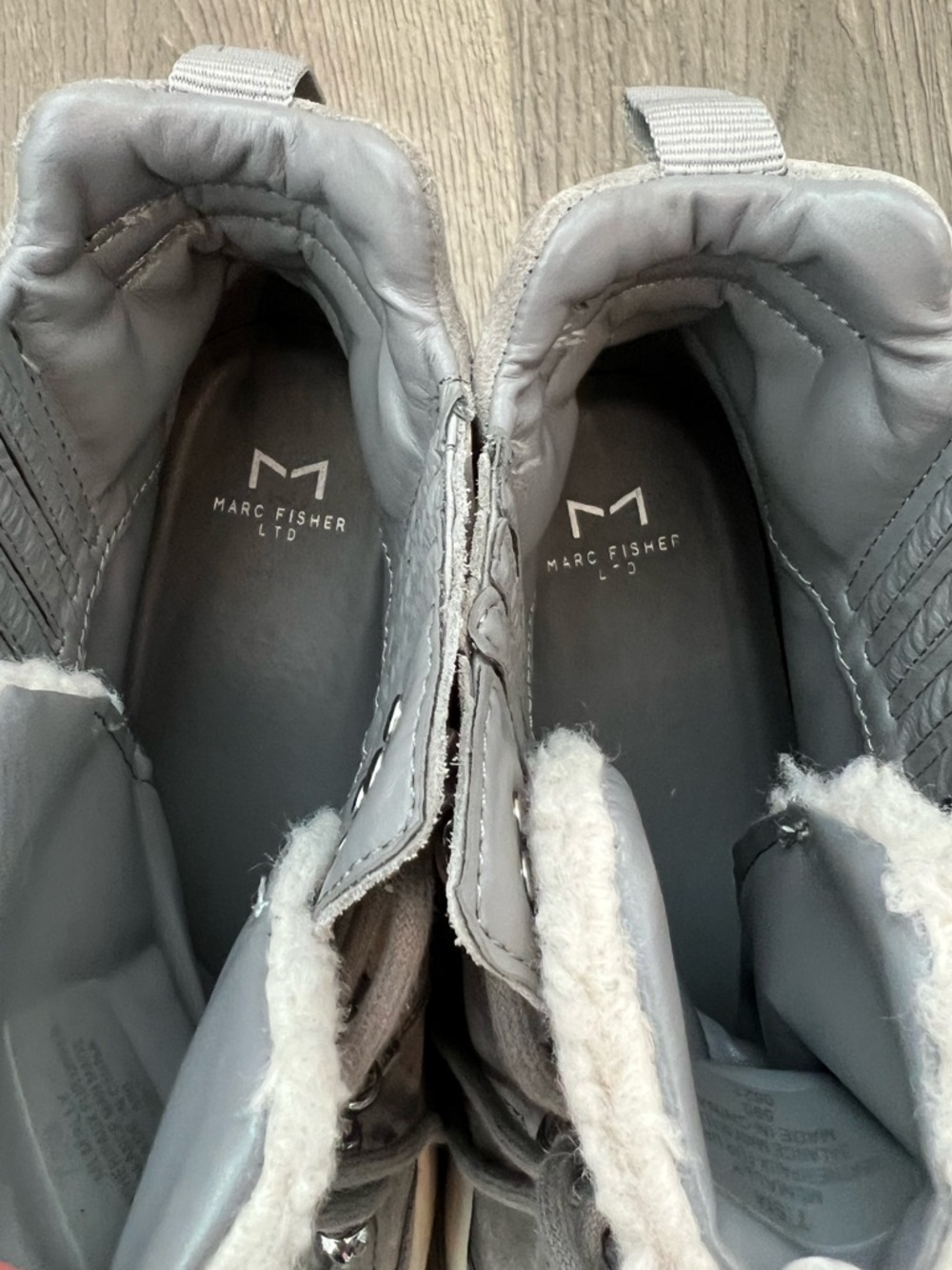 Marc Fisher Grey High-Top Sneakers - 7.5 - Picture 5 of 8